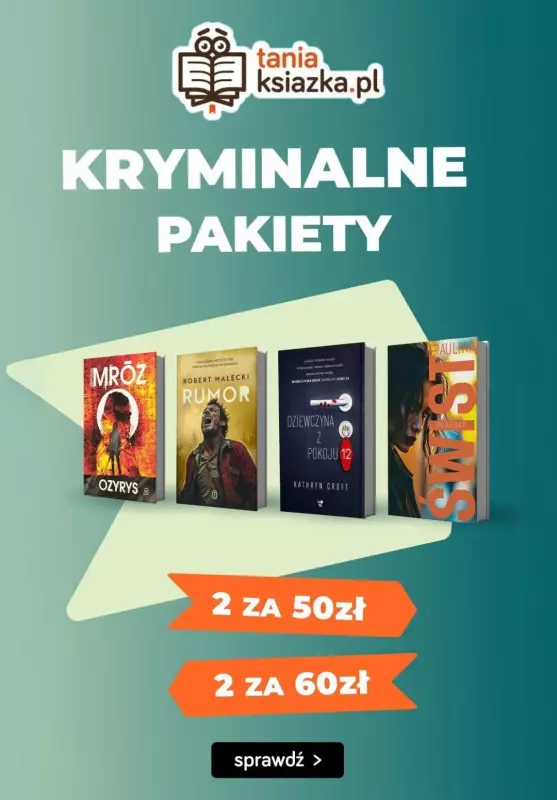 BEST SALE - gazetka promocyjna Tania książka | Kryminalne duety- 2 książki za 50 zł od piątku 06.06 do wtorku 17.06