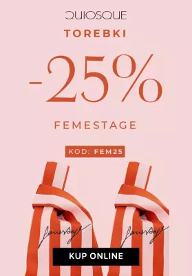 BEST SALE - gazetka promocyjna Quiosque | -25% na torebki Femestage od środy 11.06 