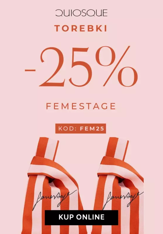 BEST SALE - gazetka promocyjna Quiosque | -25% na torebki Femestage od środy 11.06 