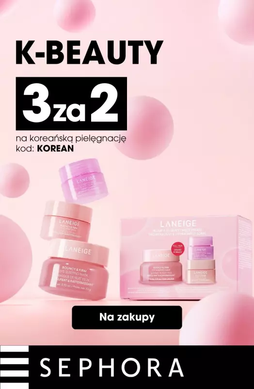BEST SALE - gazetka promocyjna Sephora | 3 za 2 na koreańską pielęgnację od czwartku 12.06 do poniedziałku 16.06