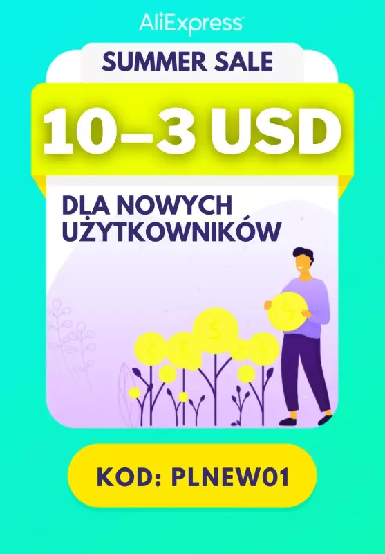 BEST SALE - gazetka promocyjna Aliexpress | Do -10$ dla nowych użytkowników od czwartku 12.06 do czwartku 10.07