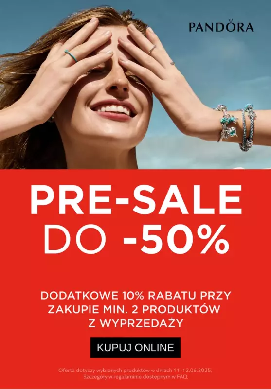 BEST SALE - gazetka promocyjna Pandora | Pre-sale do -50% od czwartku 12.06 do czwartku 12.06