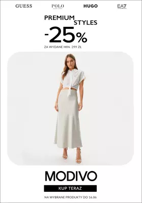 BEST SALE - gazetka promocyjna Modivo | -25% zniżki przy zakupach za min. 299 zł na wybrane produkty od piątku 13.06 do poniedziałku 16.06