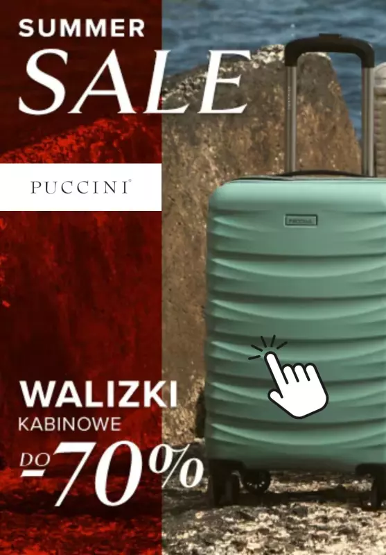 BEST SALE - gazetka promocyjna Puccini | Do -70% na walizki kabinowe od piątku 27.06 
