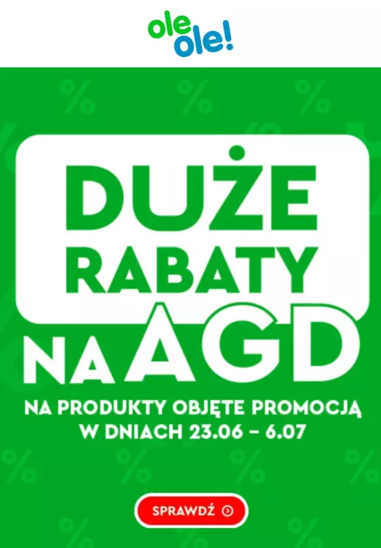 BEST SALE - gazetka promocyjna OleOle! | DUŻE rabaty na AGD od poniedziałku 30.06 