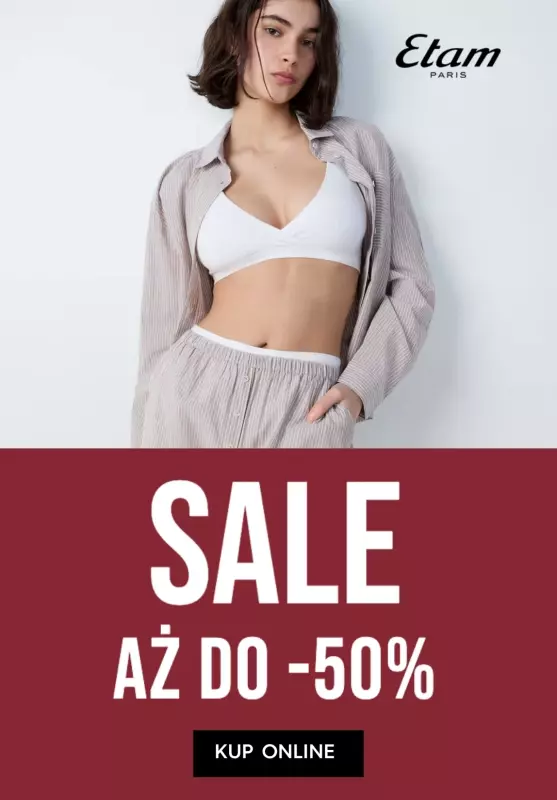 BEST SALE - gazetka promocyjna Etam | Do -50% piżamy od poniedziałku 30.06 do niedzieli 06.07