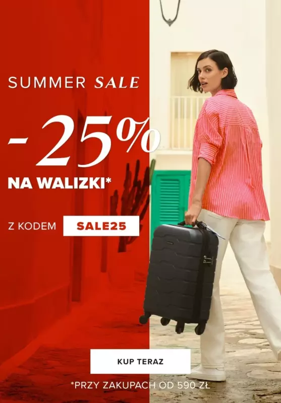 BEST SALE - gazetka promocyjna Puccini | -25% na walizki od wtorku 01.07 do poniedziałku 14.07