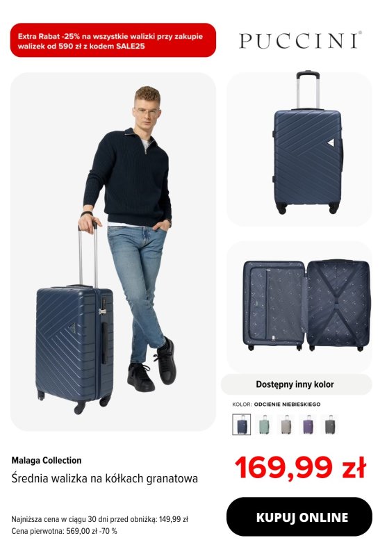 BEST SALE - gazetka promocyjna Puccini | -25% na walizki od wtorku 01.07 do poniedziałku 14.07 - strona 3