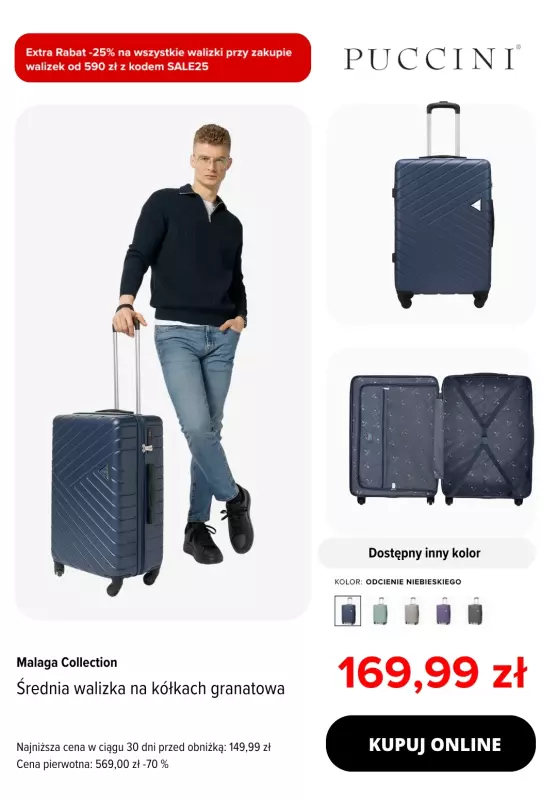 BEST SALE - gazetka promocyjna Puccini | -25% na walizki   - strona 3