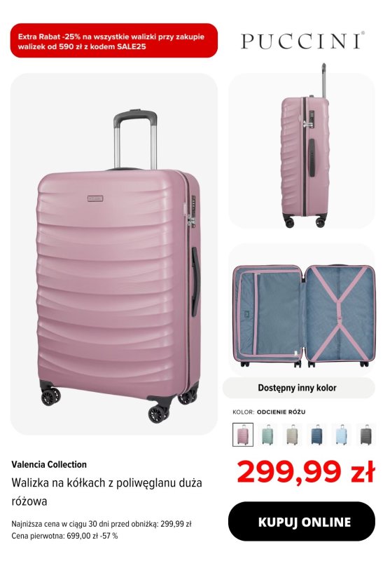 BEST SALE - gazetka promocyjna Puccini | -25% na walizki od wtorku 01.07 do poniedziałku 14.07 - strona 5