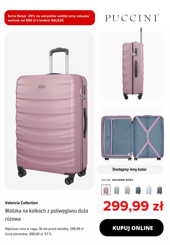 BEST SALE - gazetka promocyjna Puccini | -25% na walizki od wtorku 01.07 do poniedziałku 14.07 - strona 5