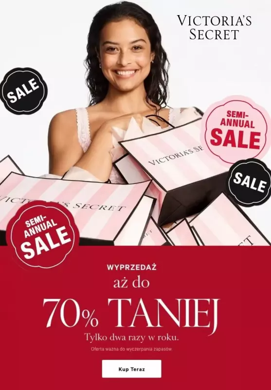 BEST SALE - gazetka promocyjna Victoria's Secret | Wyprzedaż do -70%  