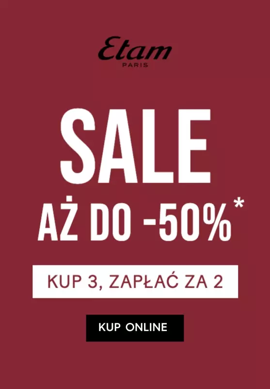 BEST SALE - gazetka promocyjna Etam | SALE Kup 3, zapłać za 2!  