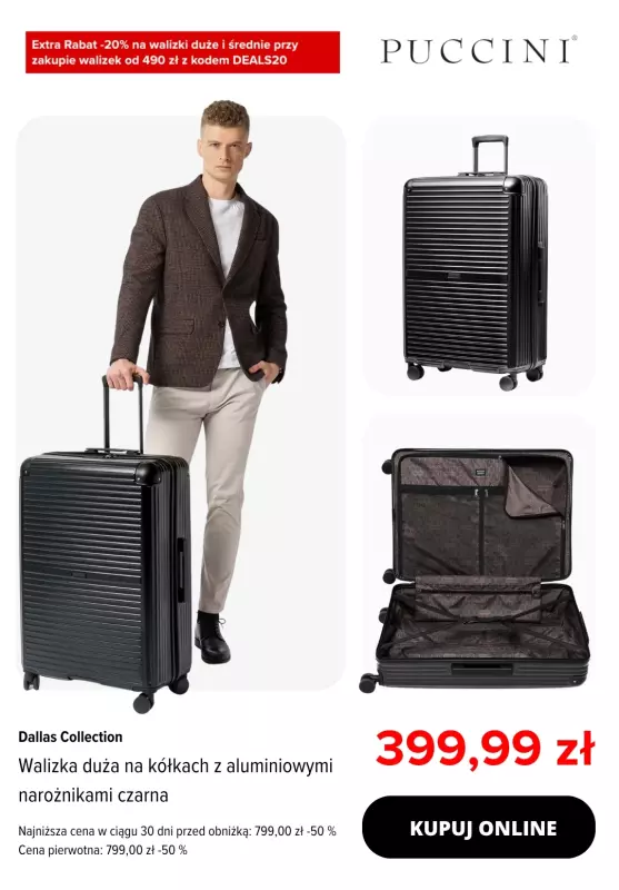 BEST SALE - gazetka promocyjna Puccini | Extra rabat -20% na duże i średnie walizki   - strona 3