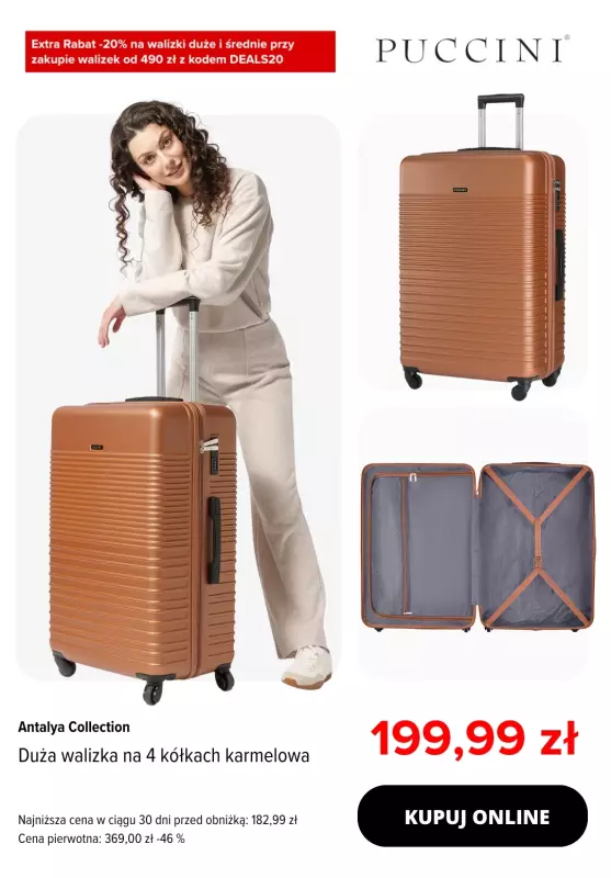 BEST SALE - gazetka promocyjna Puccini | Extra rabat -20% na duże i średnie walizki   - strona 2