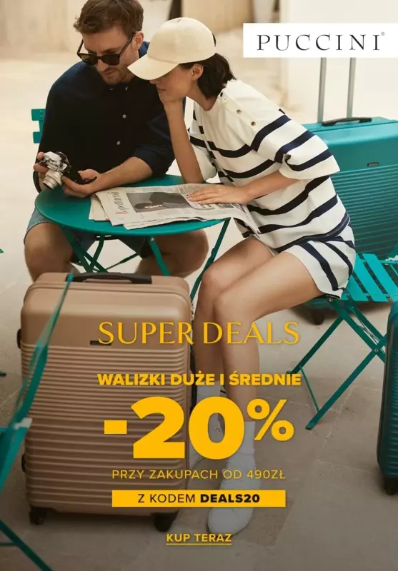 BEST SALE - gazetka promocyjna Puccini | Extra rabat -20% na duże i średnie walizki  