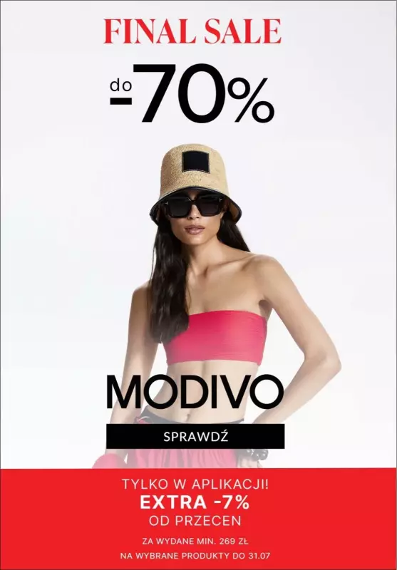 BEST SALE - gazetka promocyjna Modivo | FINAL SALE do -70% od czwartku 17.07 do czwartku 31.07
