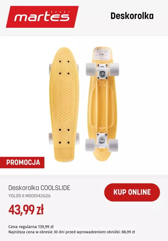 BEST SALE - gazetka promocyjna Martes.pl | Deskorolki z wyprzedaży   - strona 2