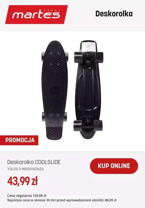 BEST SALE - gazetka promocyjna Martes.pl | Deskorolki z wyprzedaży   - strona 3