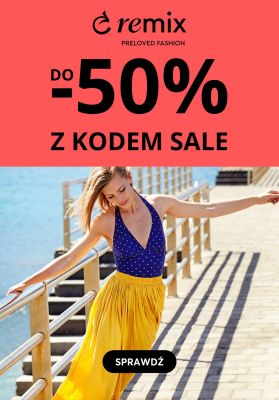 BEST SALE - gazetka promocyjna Remix Secondhand | Do -50% z kodem rabatowym od piątku 08.08 do niedzieli 10.08