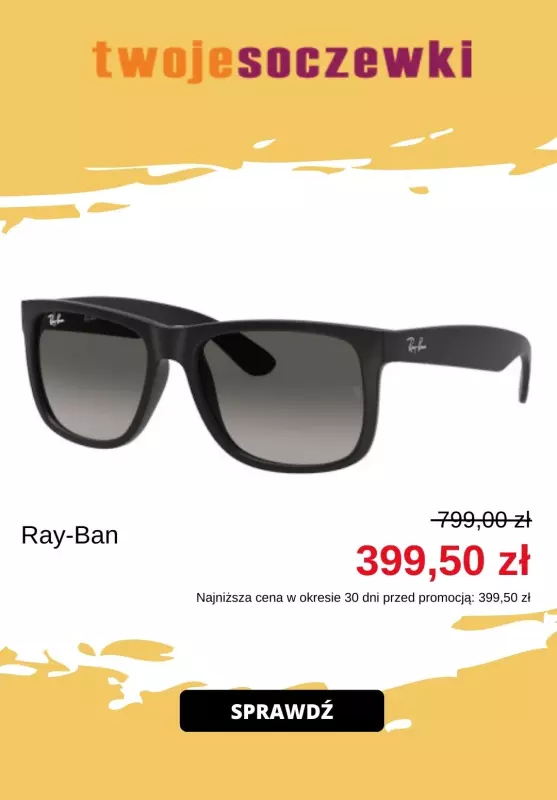 BEST SALE - gazetka promocyjna twojesoczewki | Do -50% na okulary przeciwsłoneczne Ray-Ban od wtorku 12.08  - strona 2