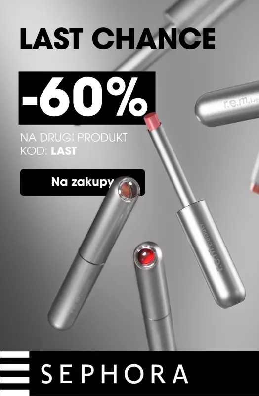 BEST SALE - gazetka promocyjna Sephora | -60% na DRUGI PRODUKT od środy 27.08 do poniedziałku 20.10