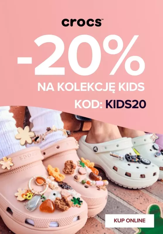 BEST SALE - gazetka promocyjna Crocs | -20% na kolekcję kids od piątku 29.08 