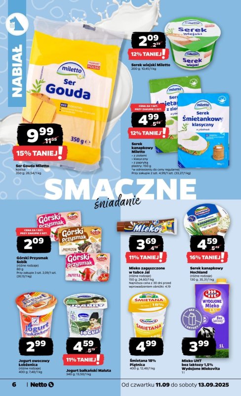 BEST SALE - gazetka promocyjna Netto I Gazetka Spożywcza od czwartku 11.09 do soboty 13.09 - strona 6