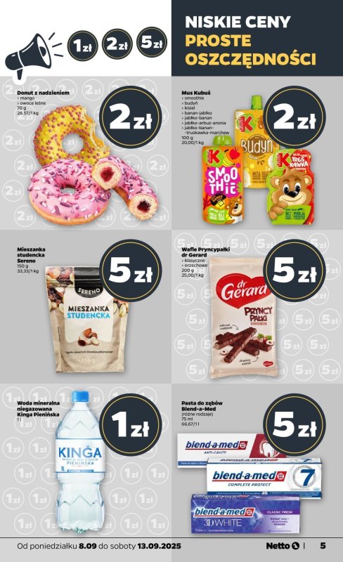 BEST SALE - gazetka promocyjna Netto I Gazetka Spożywcza od poniedziałku 08.09 do soboty 13.09 - strona 5