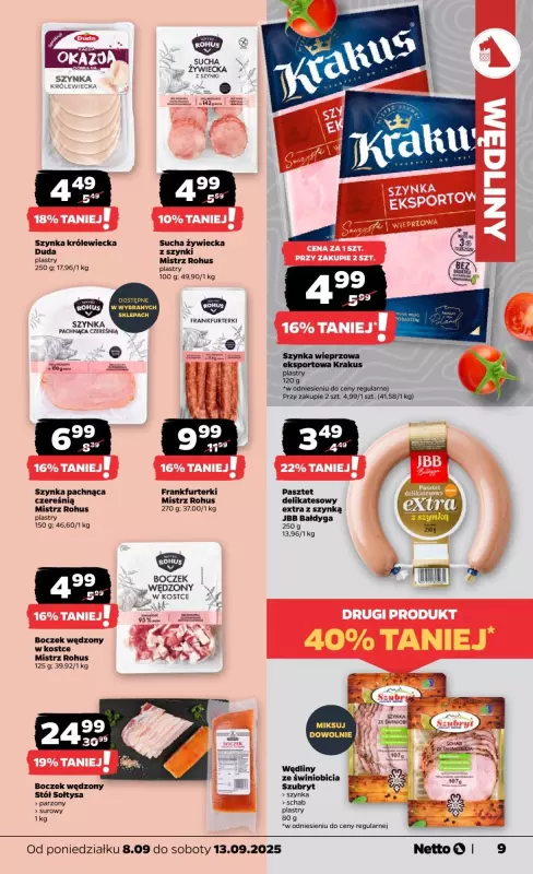 BEST SALE - gazetka promocyjna Netto I Gazetka Spożywcza od poniedziałku 08.09 do soboty 13.09 - strona 9