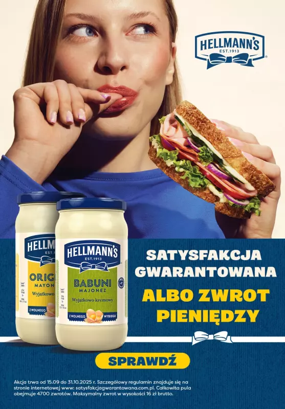 BEST SALE - gazetka promocyjna Hellmann's | Wypróbuj majonez Hellmann’s! od czwartku 18.09 do czwartku 18.09