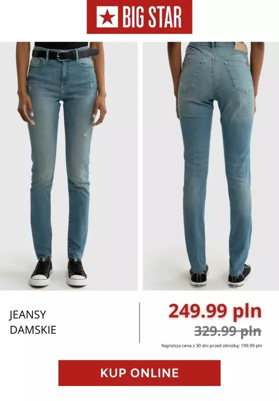 BEST SALE - gazetka promocyjna Big Star | Do -69% na jeansy damskie od czwartku 11.09  - strona 2