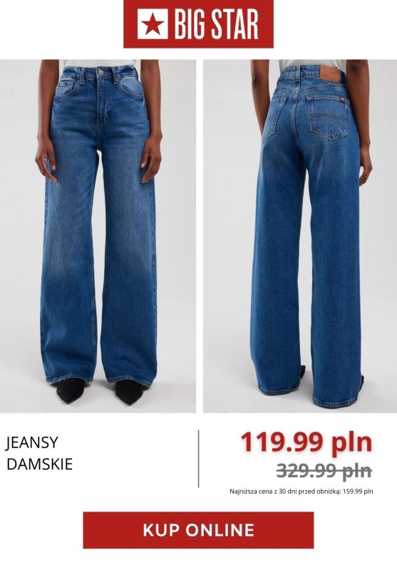 BEST SALE - gazetka promocyjna Big Star | Do -69% na jeansy damskie od czwartku 11.09  - strona 10
