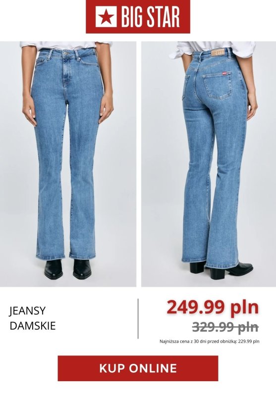BEST SALE - gazetka promocyjna Big Star | Do -69% na jeansy damskie od czwartku 11.09  - strona 6