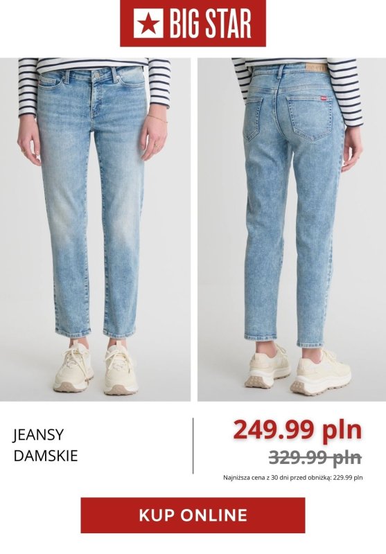 BEST SALE - gazetka promocyjna Big Star | Do -69% na jeansy damskie od czwartku 11.09  - strona 4