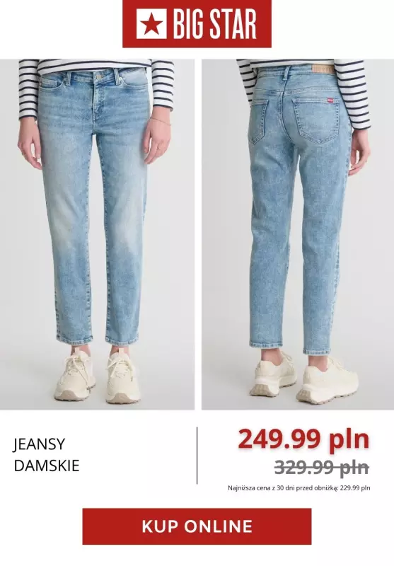 BEST SALE - gazetka promocyjna Big Star | Do -69% na jeansy damskie od czwartku 11.09  - strona 4