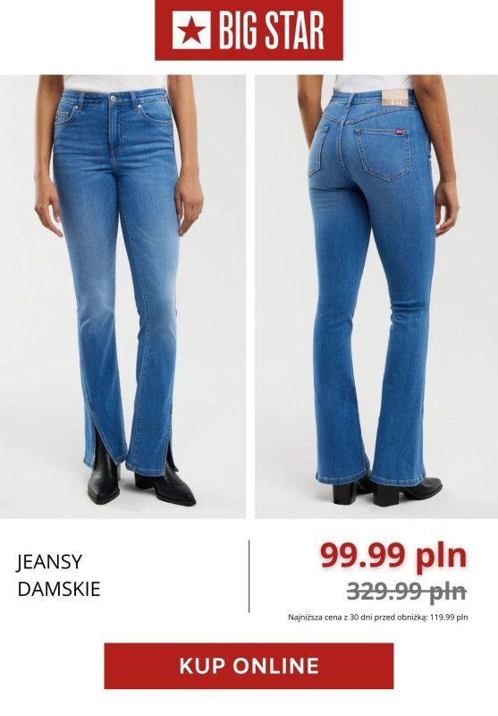 BEST SALE - gazetka promocyjna Big Star | Do -69% na jeansy damskie od czwartku 11.09  - strona 8