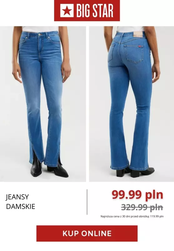 BEST SALE - gazetka promocyjna Big Star | Do -69% na jeansy damskie od czwartku 11.09  - strona 8