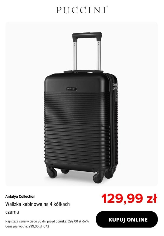 BEST SALE - gazetka promocyjna Puccini | Walizki kabinowe od 99,99 zł od czwartku 11.09  - strona 6