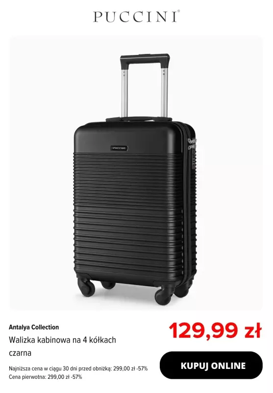 BEST SALE - gazetka promocyjna Puccini | Walizki kabinowe od 99,99 zł od czwartku 11.09  - strona 6