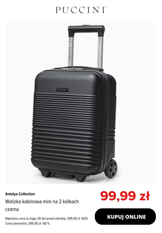 BEST SALE - gazetka promocyjna Puccini | Walizki kabinowe od 99,99 zł od czwartku 11.09  - strona 4