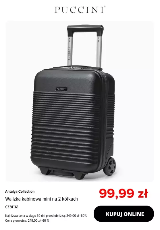 BEST SALE - gazetka promocyjna Puccini | Walizki kabinowe od 99,99 zł od czwartku 11.09  - strona 4