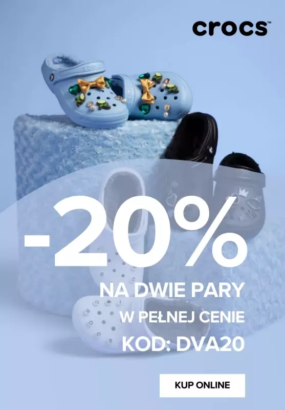 BEST SALE - gazetka promocyjna Crocs | -20% na dwie pary butów od piątku 12.09 do niedzieli 21.09