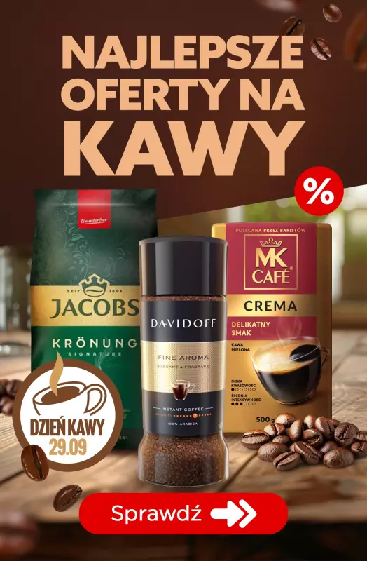 BEST SALE - gazetka promocyjna Najlepsze oferty na KAWY! od czwartku 25.09 do soboty 27.09