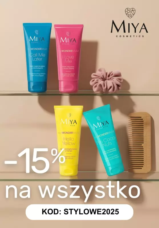 BEST SALE - gazetka promocyjna Miya Cosmetics | -15% na wszystko od piątku 26.09 do środy 01.10