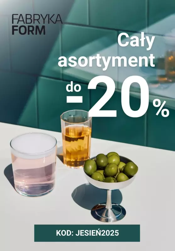 BEST SALE - gazetka promocyjna Fabryka Form | Do -20% na wszystko od piątku 26.09 do środy 01.10