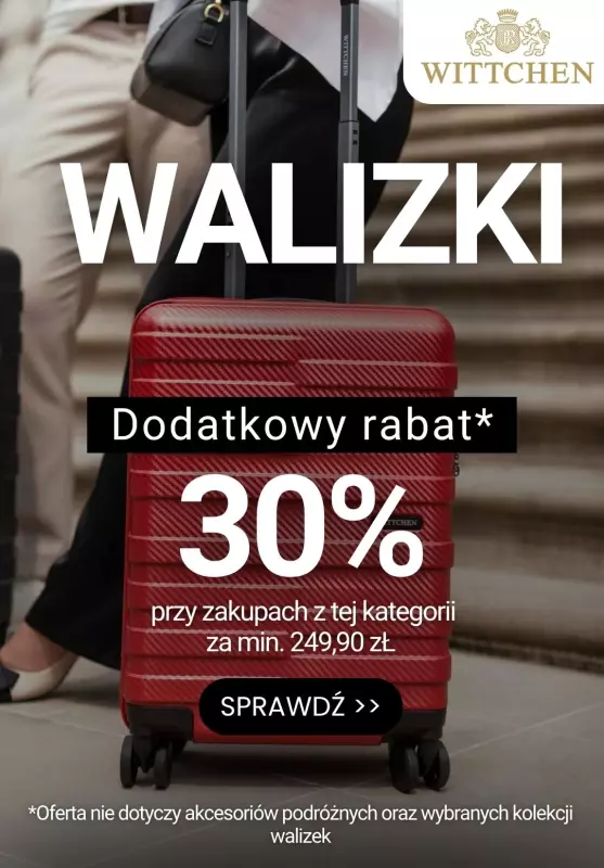 BEST SALE - gazetka promocyjna Wittchen | Dodatkowe -30% na walizki  