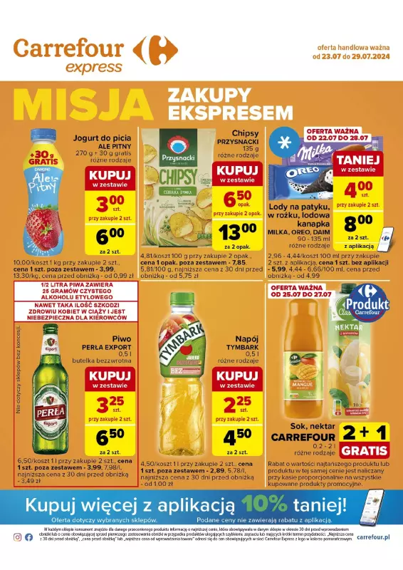 Carrefour Express - gazetka promocyjna Gazetka Express od wtorku 23.07 do poniedziałku 29.07