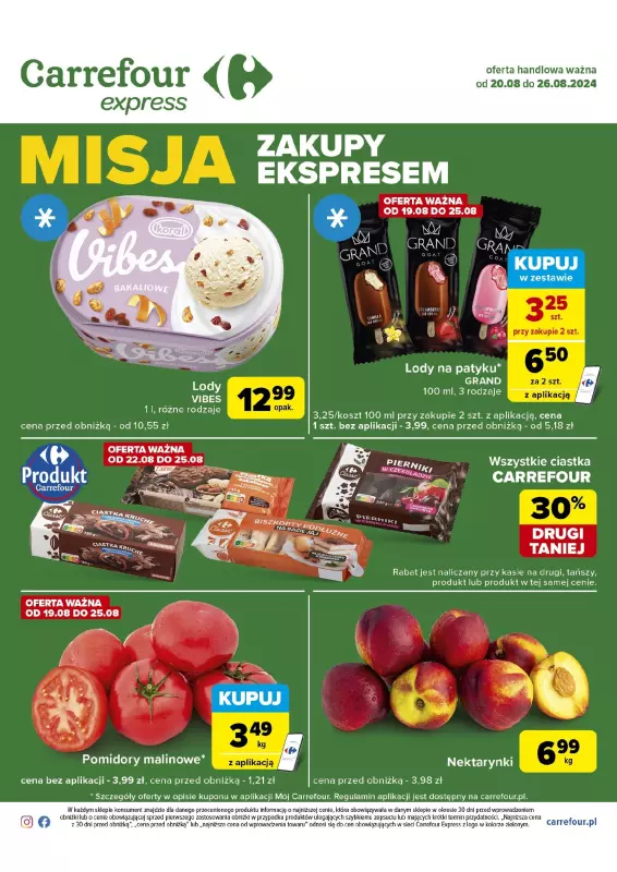 Carrefour Express - gazetka promocyjna Gazetka Express od wtorku 20.08 do poniedziałku 26.08