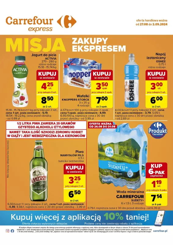 Carrefour Express - gazetka promocyjna Gazetka Carrefour Express od wtorku 27.08 do poniedziałku 02.09